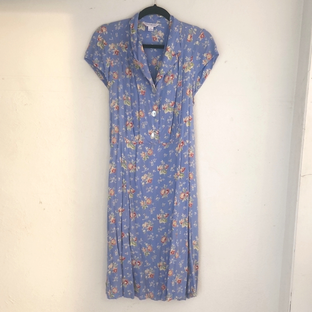 April Cornell stunning blue lightweight dress XL